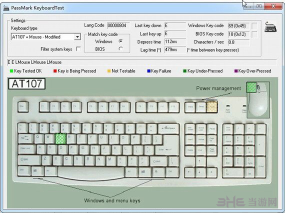 PassMark KeyboardTest